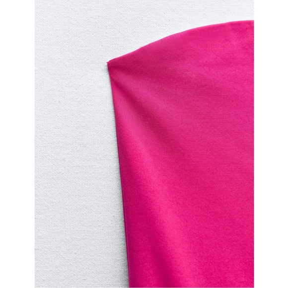 Zara VOLUMINOUS ASYMMETRIC DRESS - Picture 8 of 9